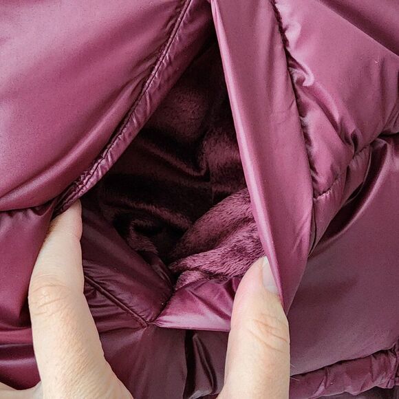 Koolaburra by Ugg Midweight Puffer with Corduroy Accents | Women's XL | Burgundy - Picture 4 of 13